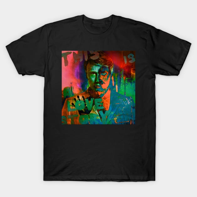 Horror Comic Style Hannibal Lecter - This is a Love Story T-Shirt by OrionLodubyal